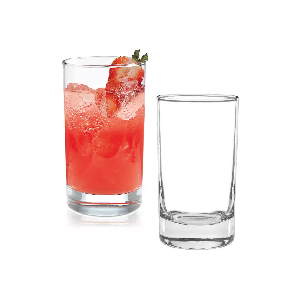 Set de 6 vasos lisos de vidrio 270 ml