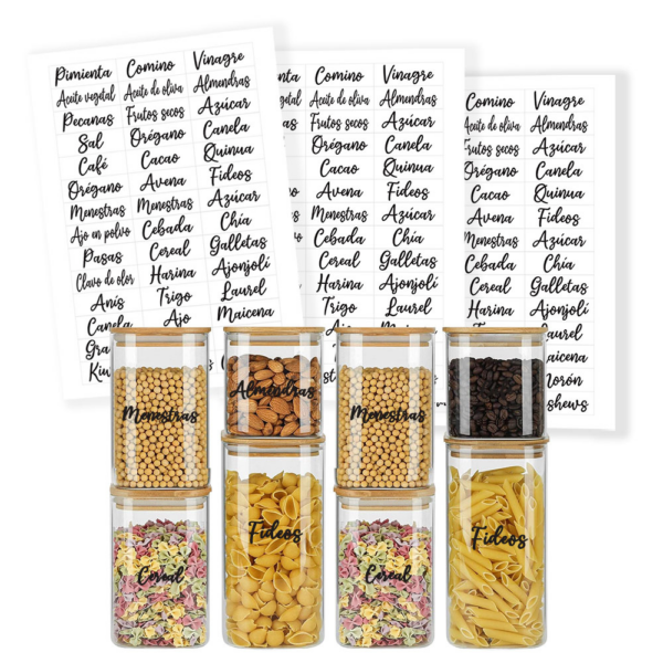 Pack de 2 Etiquetas Stickers para Frascos de Especias 42 Unidades - Imagen 2