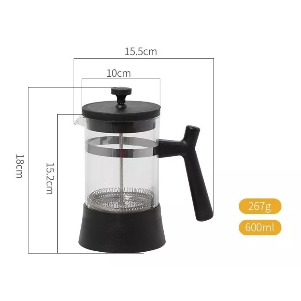 Cafetera Prensa francesa 600 ml Negra - Imagen 4