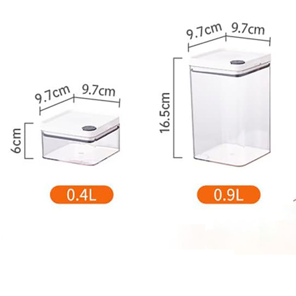 Set de 4 Contenedores Cuadrados Apilables - Imagen 8