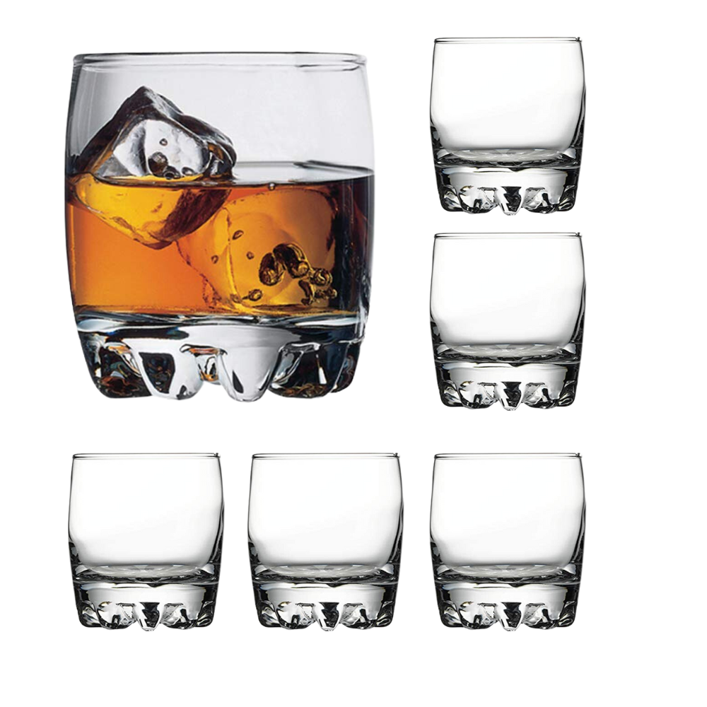Juego de 6 Vasos Tequileros Muela Vidrio
