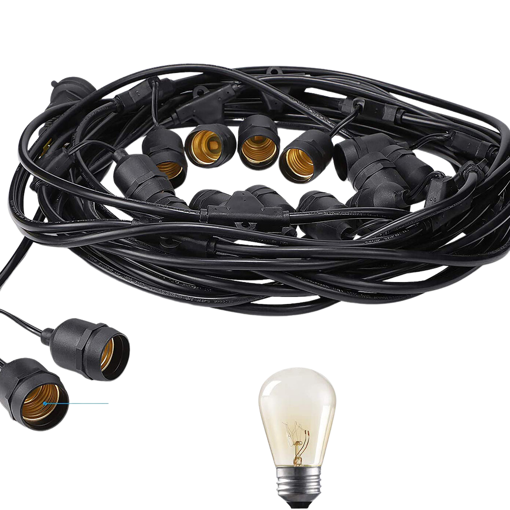 Guirnalda cadena de Luces de exterior decorativa para jardín 10mt - Imagen 6