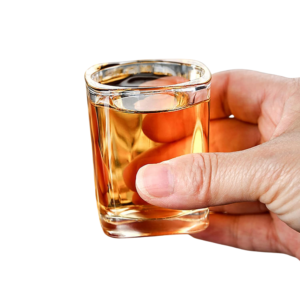 Juego de 6 Mini Copitas de Shot Cuadrado de Vidrio