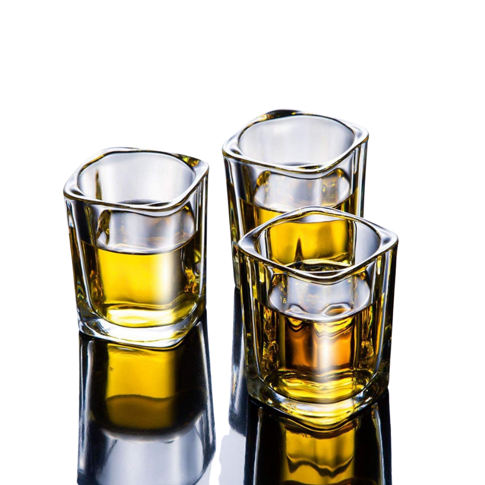 Juego de 6 Mini Copitas de Shot Cuadrado de Vidrio - Imagen 3