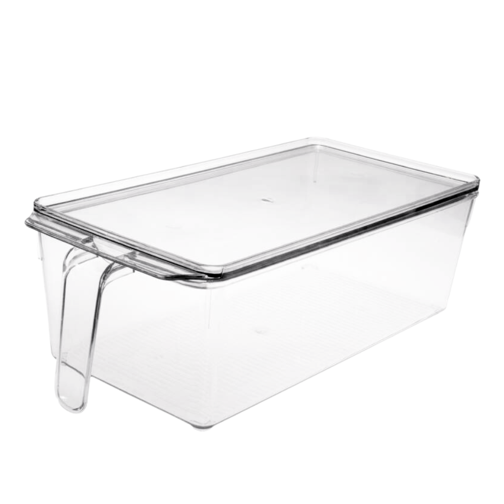 Organizador de Refrigerador Multiusos con Asa y Tapa Grande