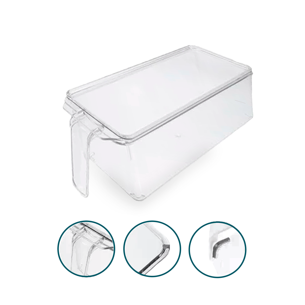 Organizador de Refrigerador Multiusos con Asa y Tapa Grande - Imagen 3