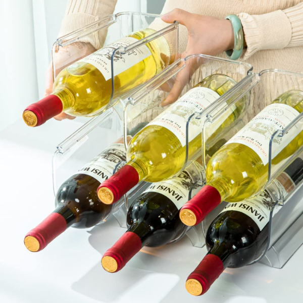 Soporte organizador de plástico para botellas de agua y refrigerador - Imagen 4