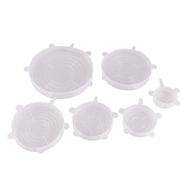 Tapas de Silicona Reutilizables Elásticas para Alimentos