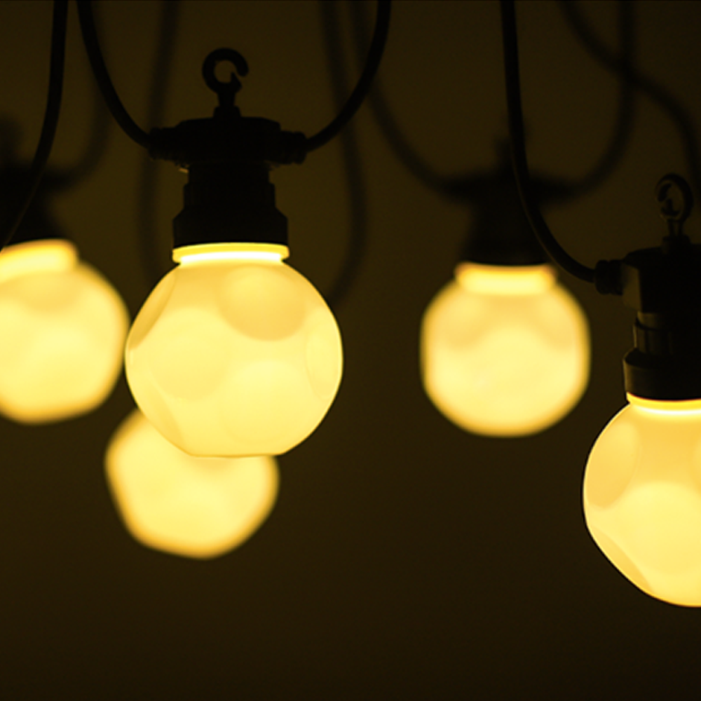 Guirnalda de Luces bombillas Blancas para Exterior Decorativa 5mt - Imagen 4