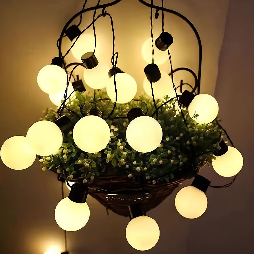 Guirnalda de Luces bombillas Blancas para Exterior Decorativa 5mt - Imagen 5