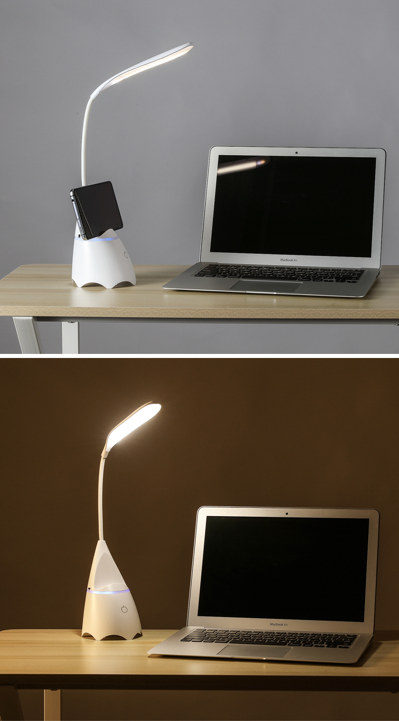 Lámpara Led Inalámbrica con Bluetooth Porta Celular