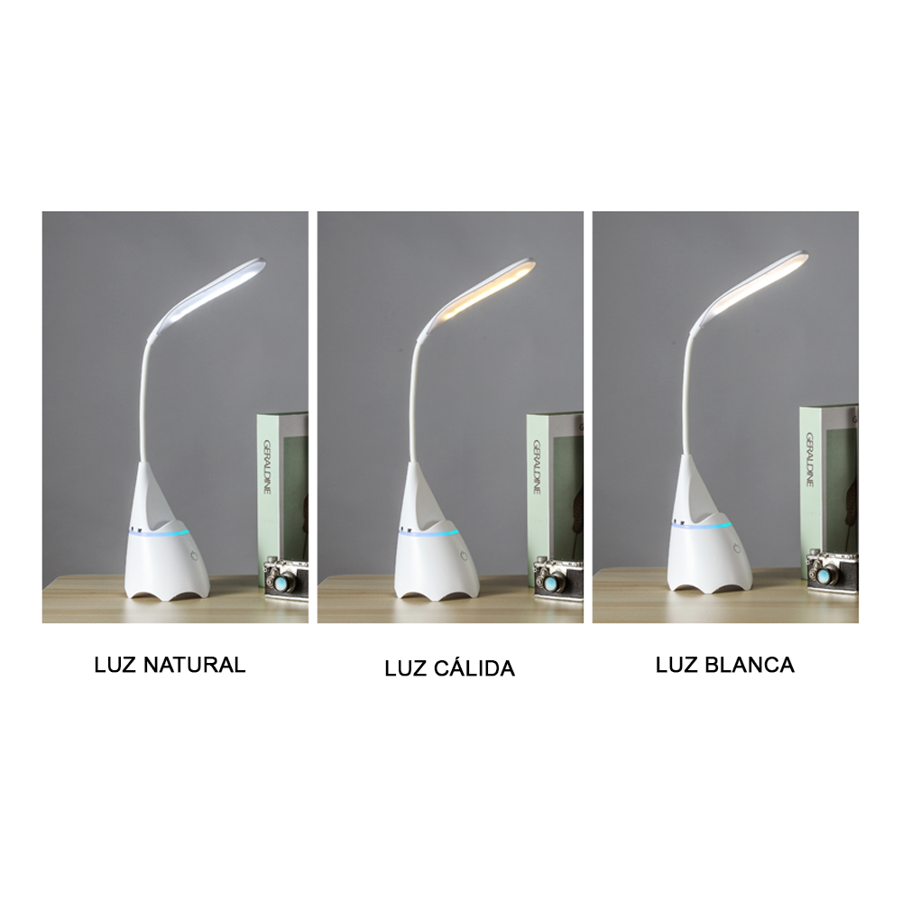 Lámpara Led Inalámbrica con Bluetooth Porta Celular