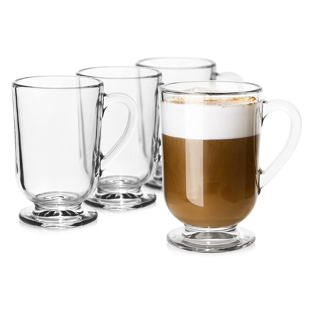 Juego de 6 Tazas de Vidrio para Café 350 ml