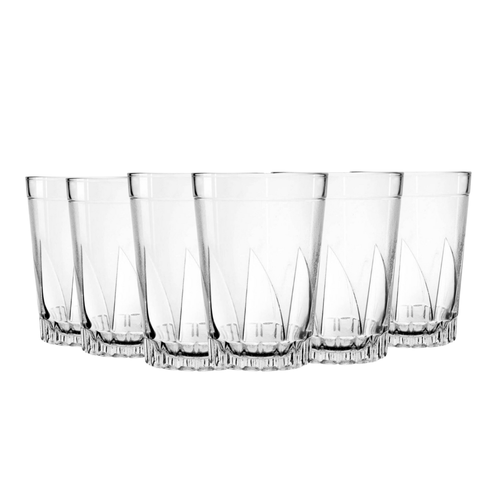 Set de 6 Vasos de Vidrio Diseño Velero