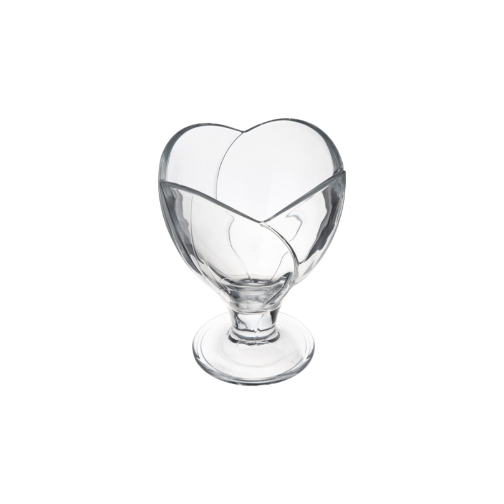 Set de 6 Copas de Vidrio para Postre Helado Forma de flor 105ml