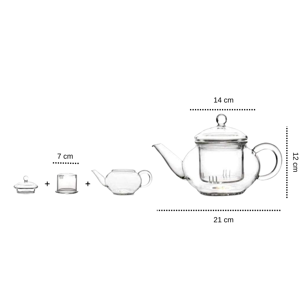 Tetera de Vidrio con Filtro 800 ml