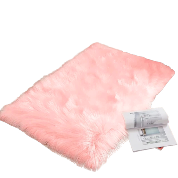 Alfombra de Peluche Bajada de Cama Decorativo para Dormitorio