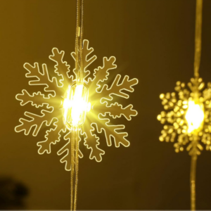 Luces Led Copo de Nieve Guirnalda de Decoración Navidad