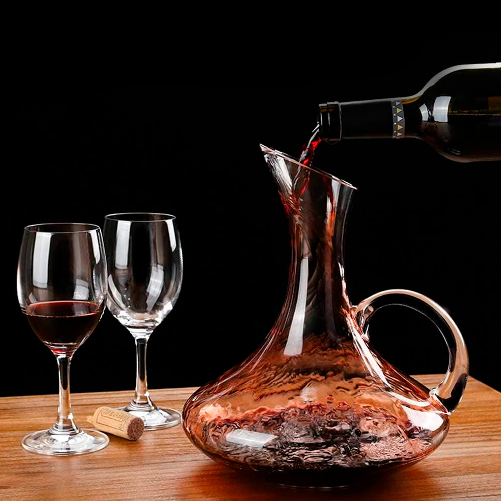 Decantador Jarra de Vidrio para Vino con Asa
