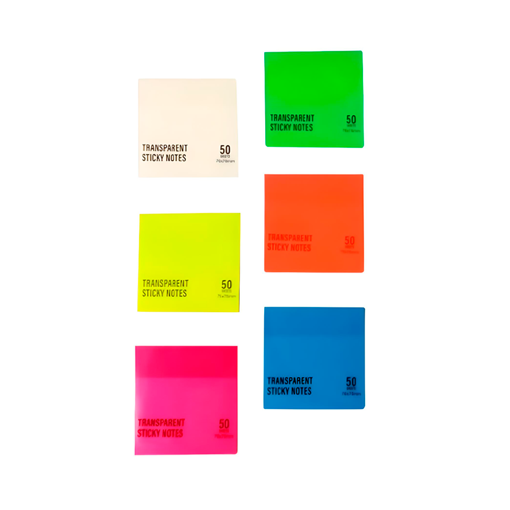 Set Notas Adhesivas Post-it Transparentes Multicolor 300 Hojas