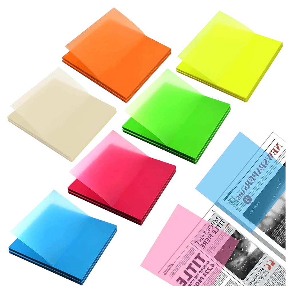 Set Notas Adhesivas Post-it Transparentes Multicolor 300 Hojas
