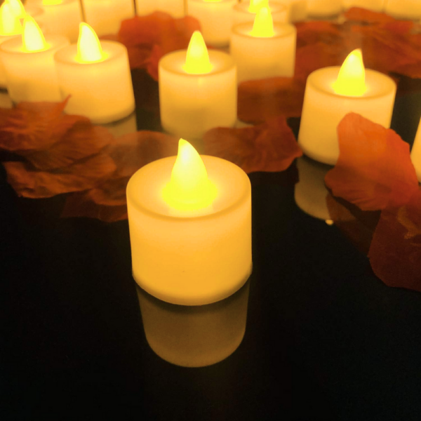 Luces de Vela Led de Plástico para Decoración 24 unds
