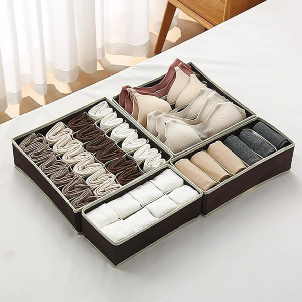 Set de 4 Organizadores de Ropa Interior Plegables para Cajón - Imagen 2