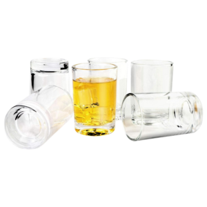 Juego de 6 Vasos Lisos de Vidrio 135 ml
