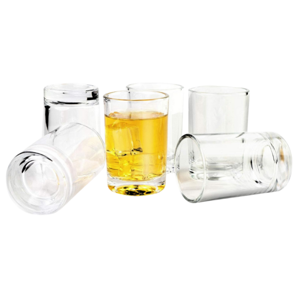 Juego de 6 Vasos Lisos de Vidrio 135 ml