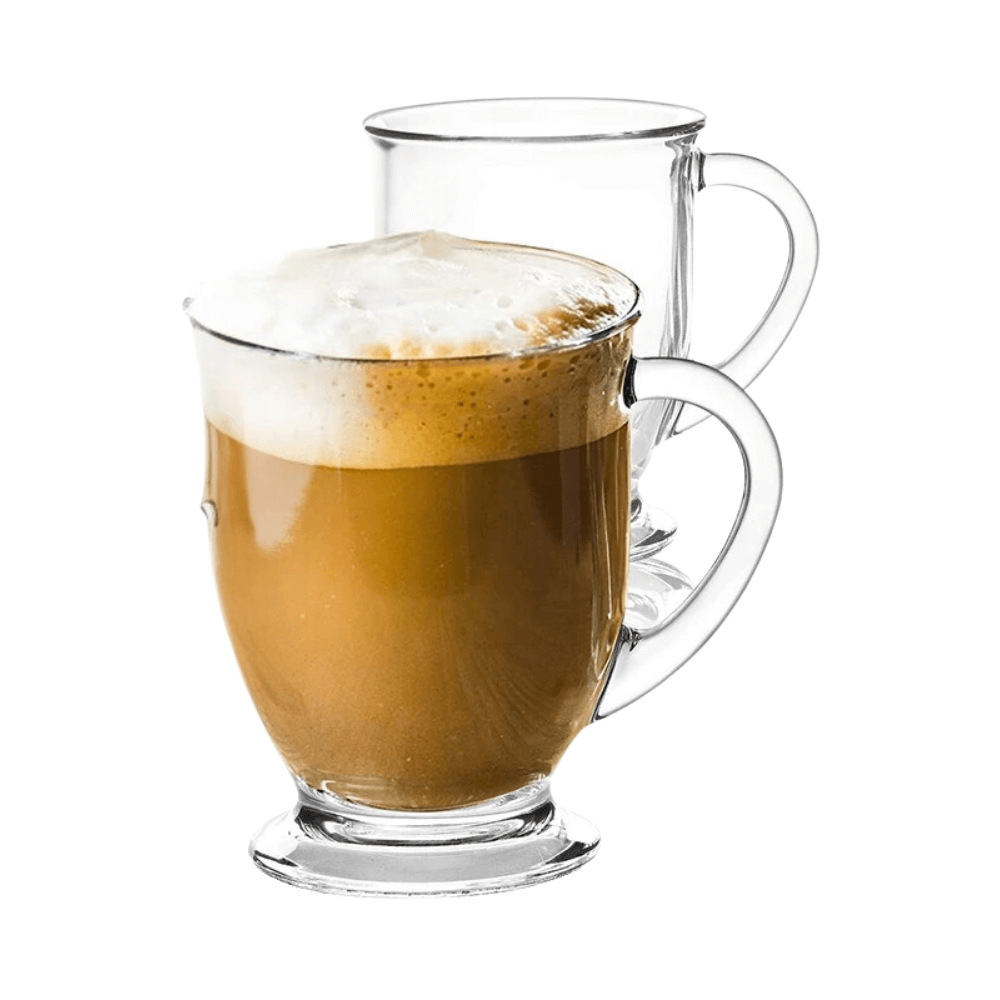 Juego de 2 Tazas de Vidrio para Café 440 ml