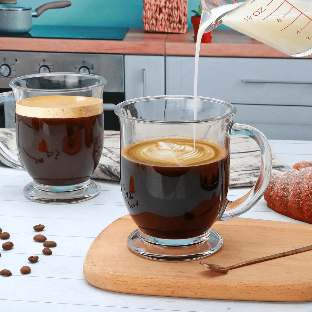 Juego de 2 Tazas de Vidrio para Café 440 ml - Imagen 2