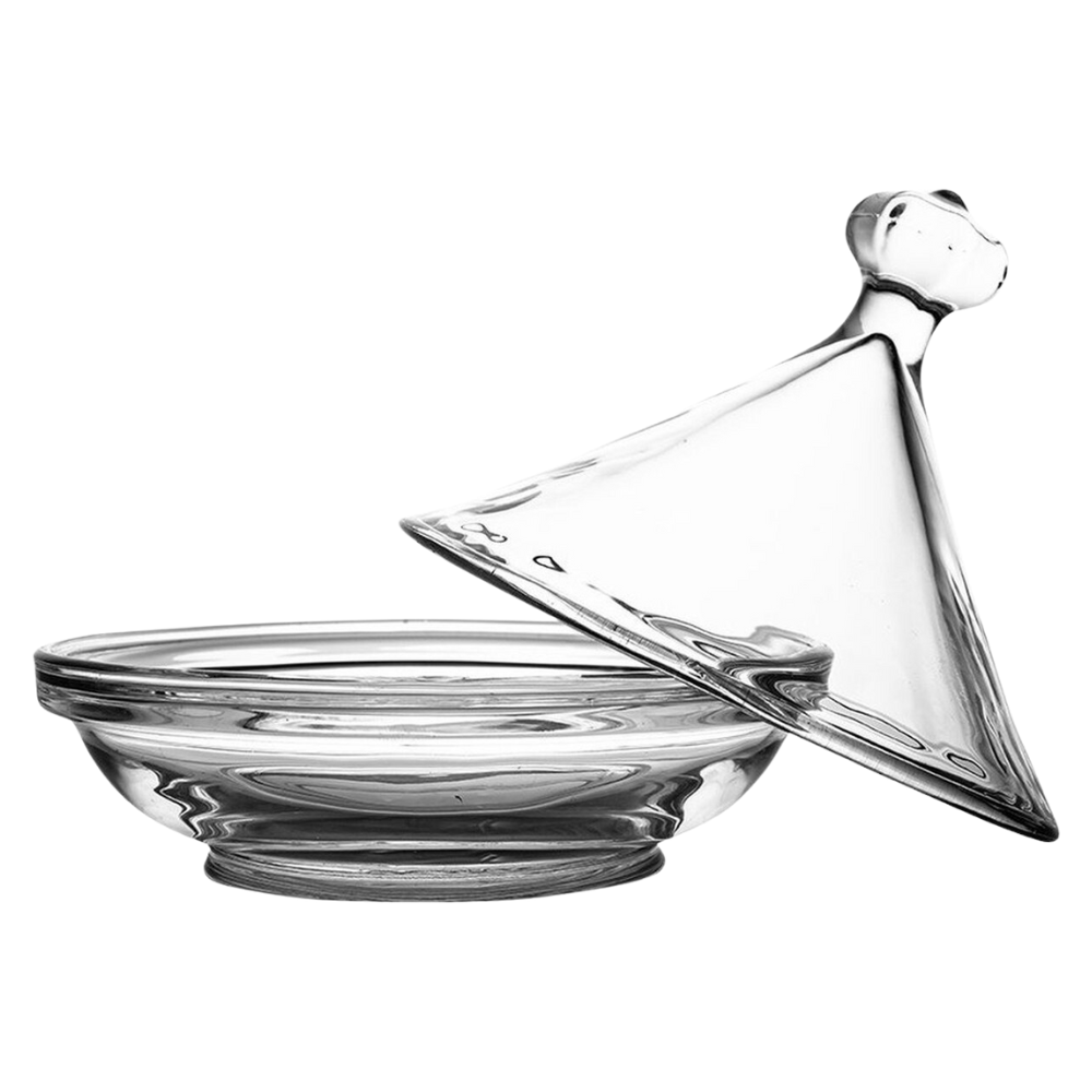 Plato de Vidrio para Dulces con Tapa Forma de Gota - Imagen 4