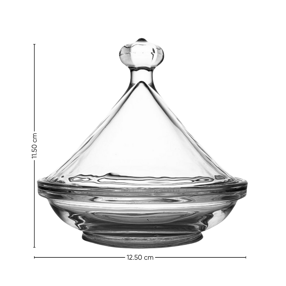 Plato de Vidrio para Dulces con Tapa Forma de Gota - Imagen 5