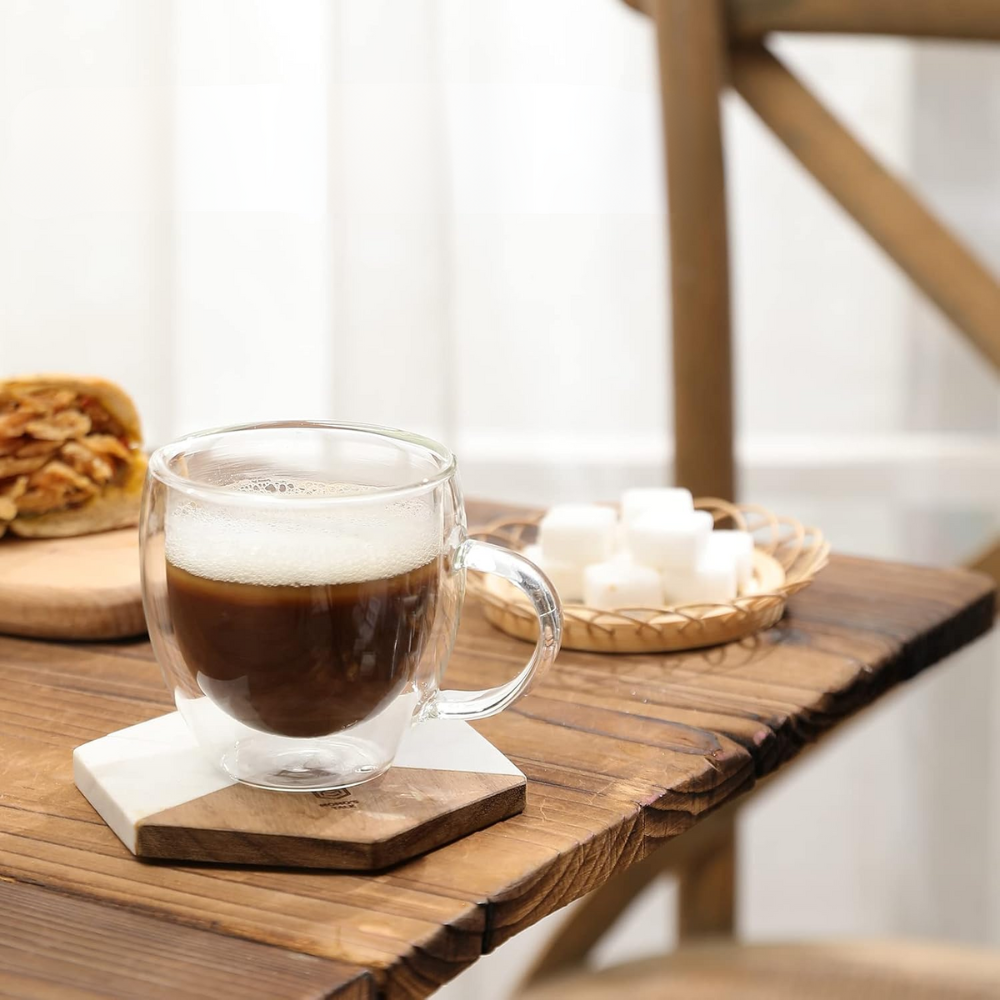 Pack de 2 Tazas Expreso Doble Pared de Vidrio 100 ml - Imagen 6