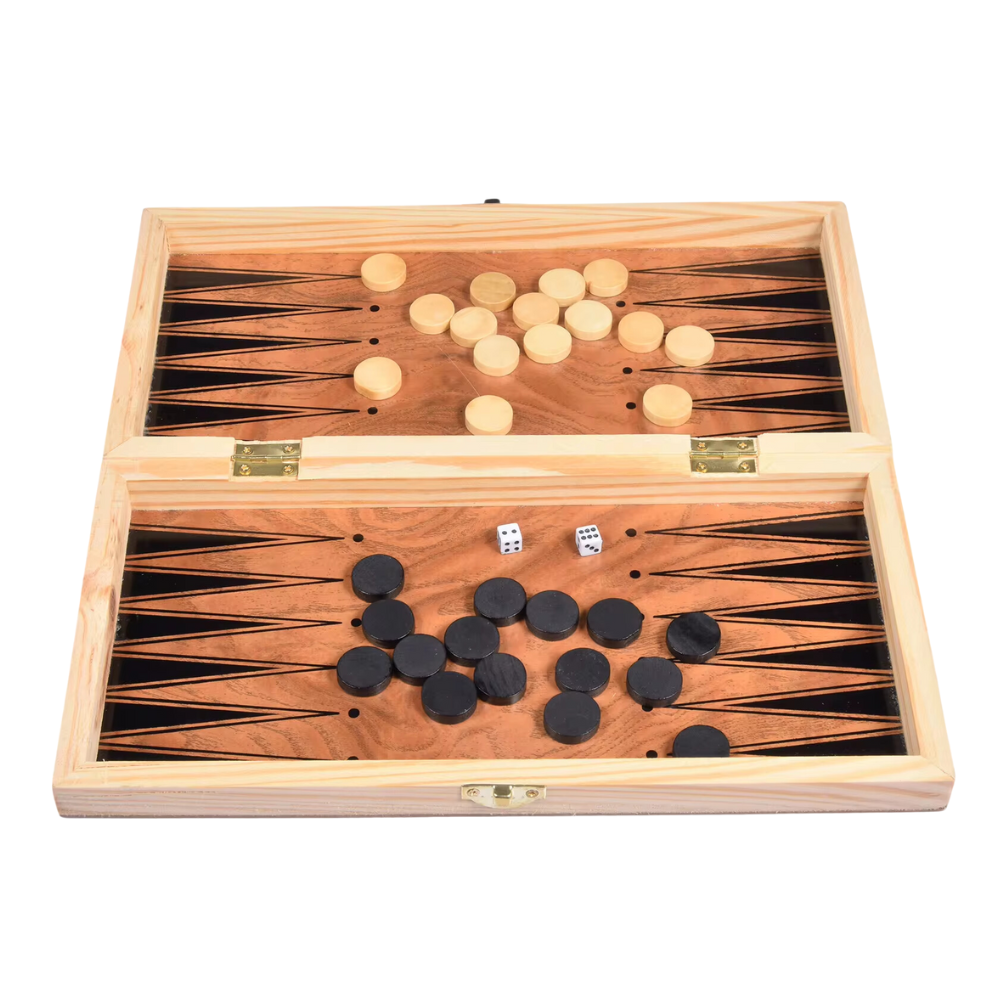 Juego de Ajedrez 3 en 1 Tablero Plegable - Imagen 5