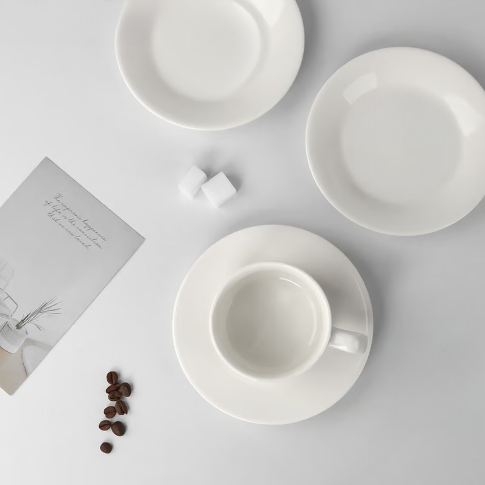 Set de 6 tazas más plato de cerámica para té - Imagen 3