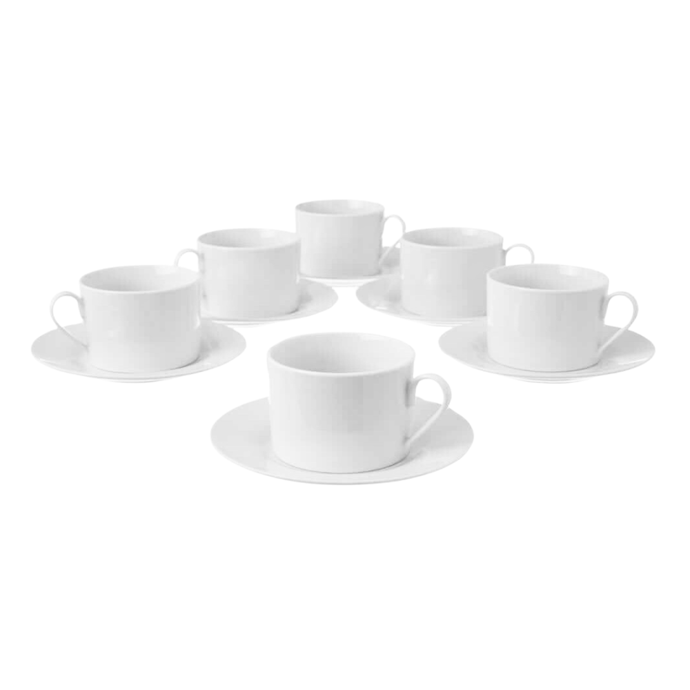 Set de 6 tazas más plato de cerámica para té