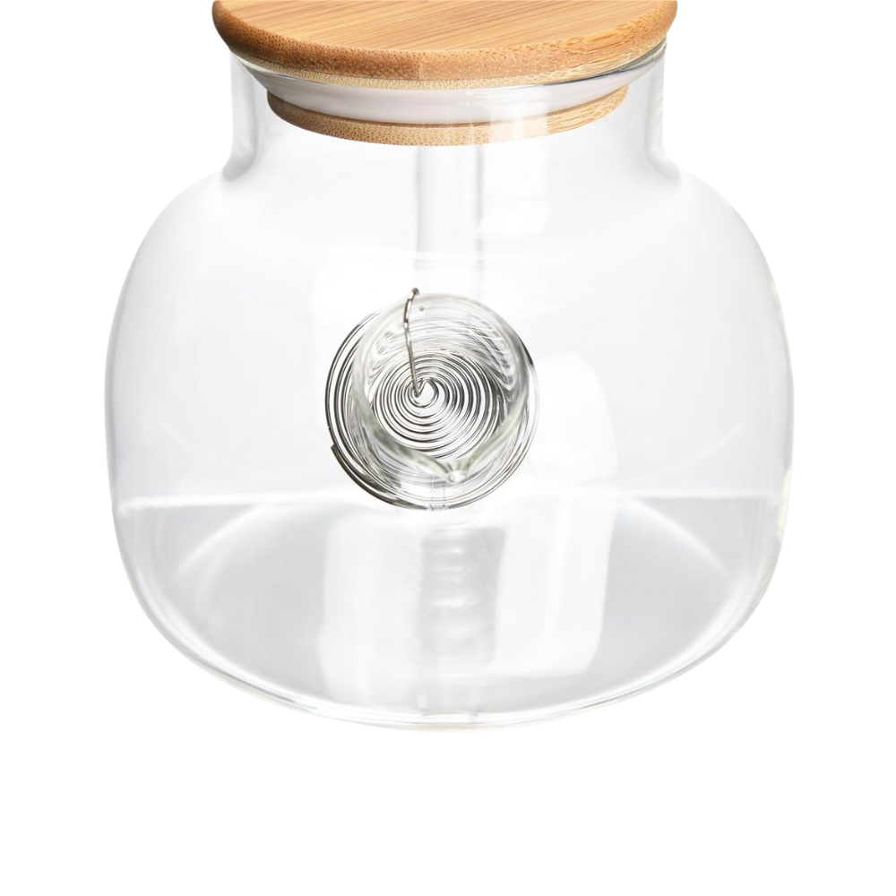Tetera Recta de Vidrio con Tapa de Bambú 1000 ml - Imagen 14
