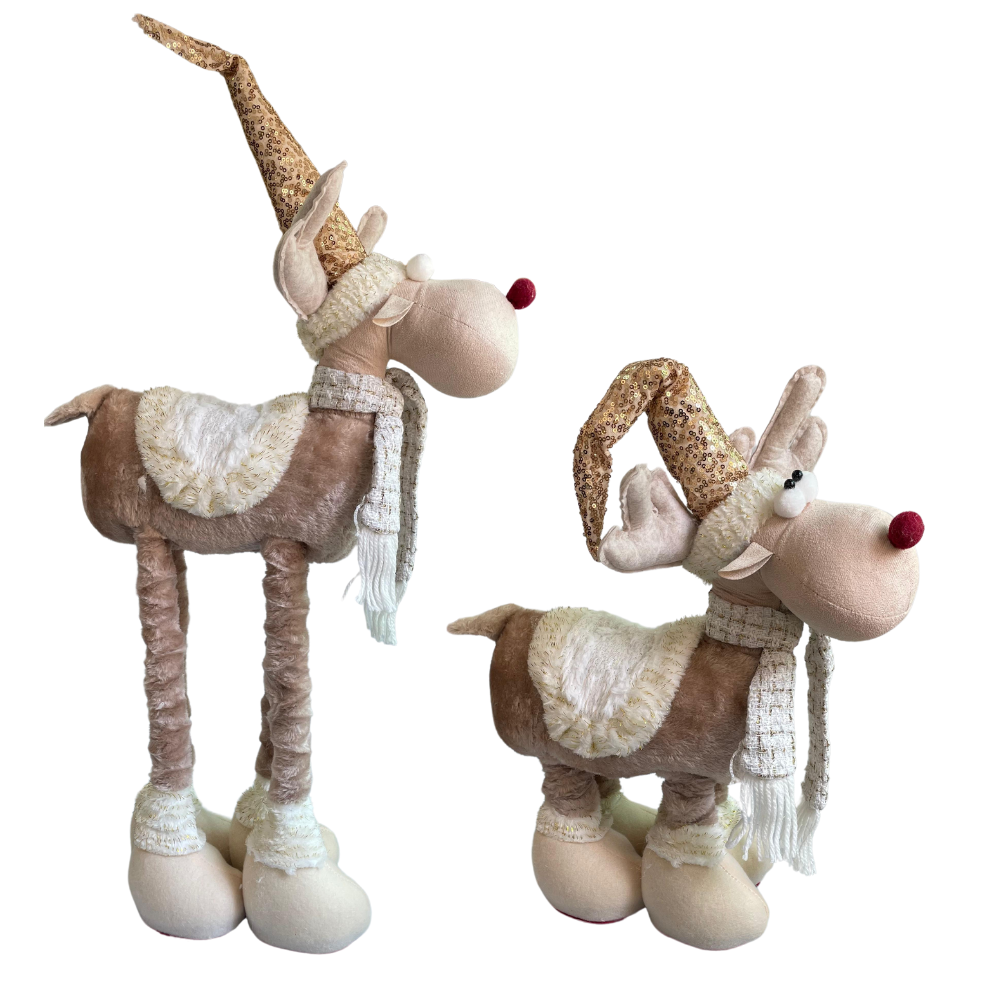 Reno Navideño Patilargo Muñeco Decorativo 60 cm - Imagen 8