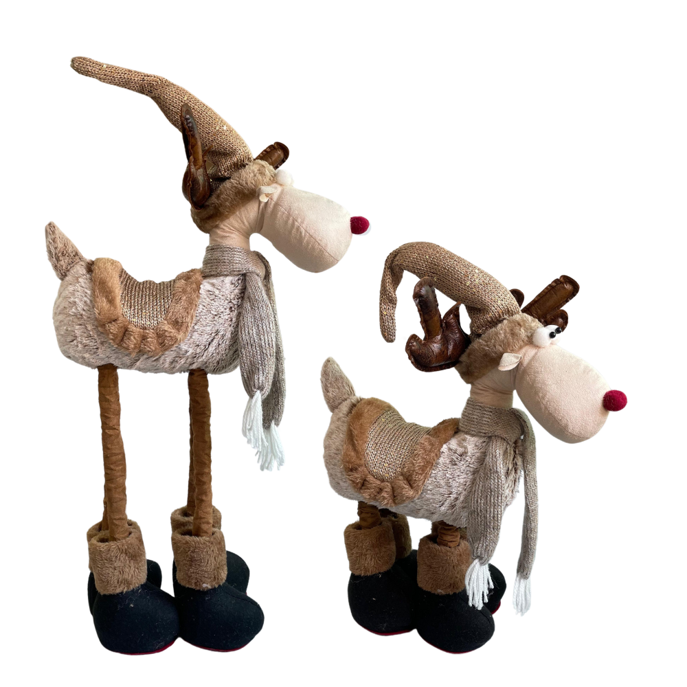 Reno Navideño Patilargo Muñeco Decorativo 60 cm - Imagen 4