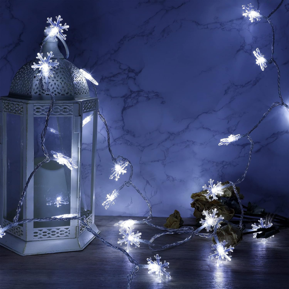 Cadena de Luces LED Copo de Nieve para Decoración - Imagen 7