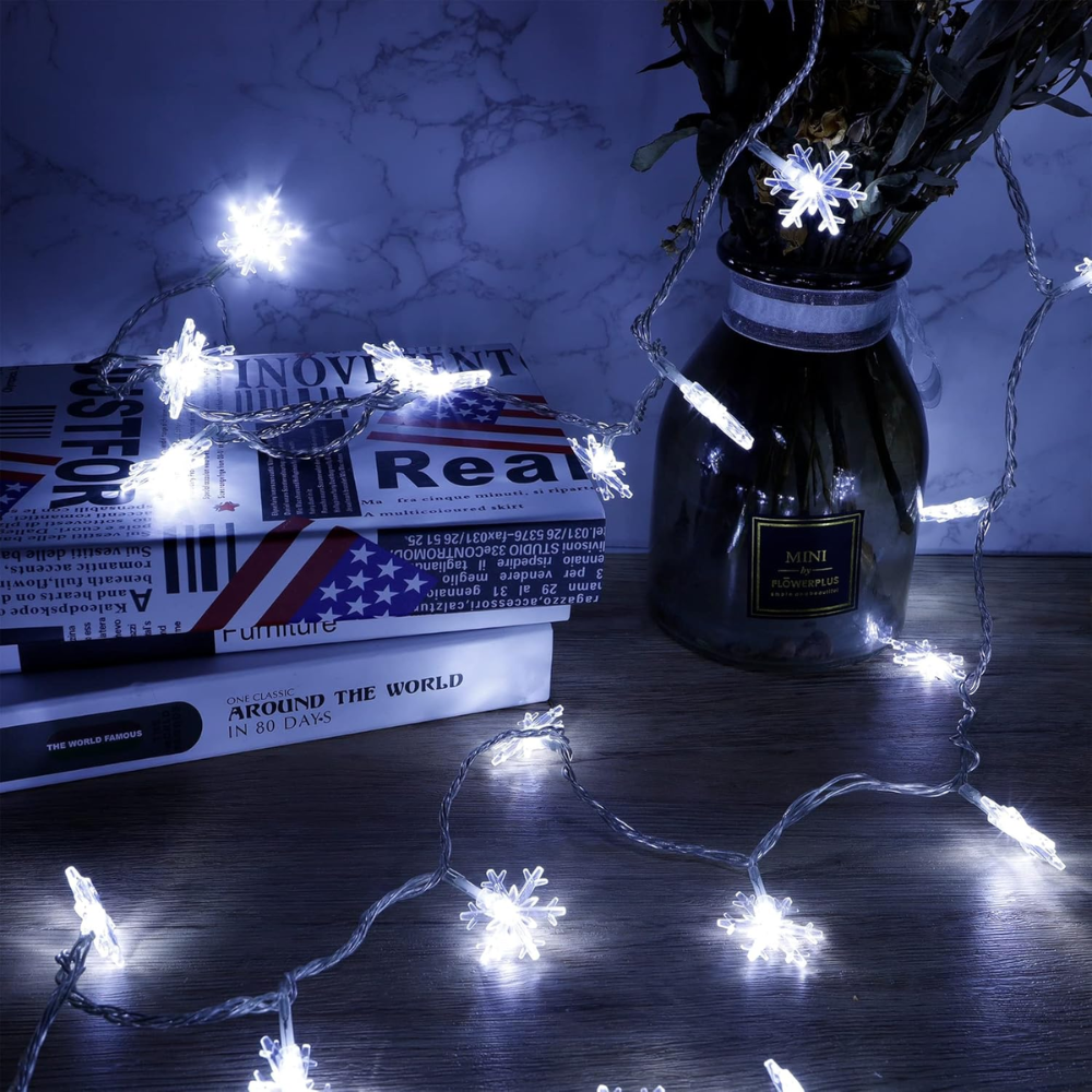 Cadena de Luces LED Copo de Nieve para Decoración - Imagen 4