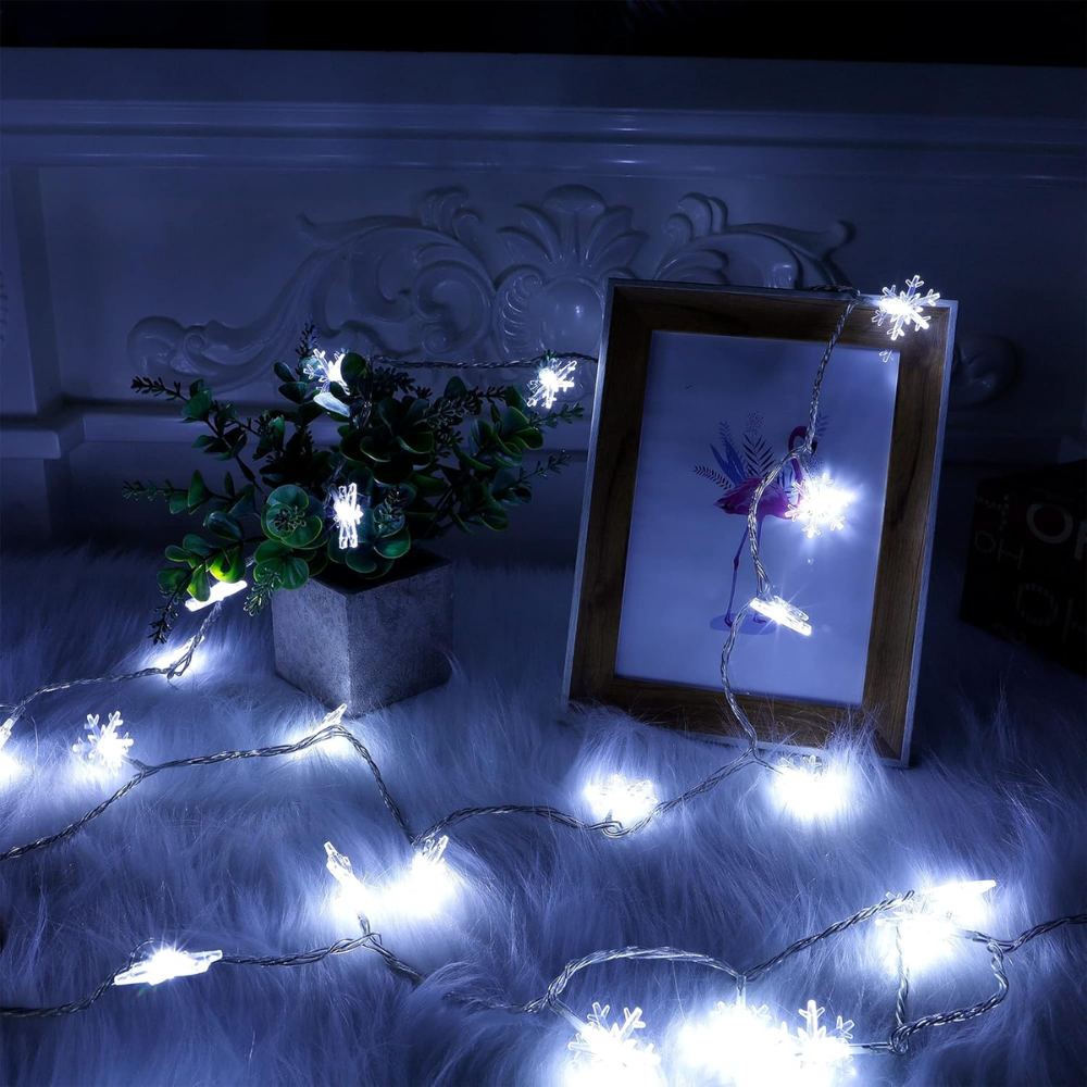 Cadena de Luces LED Copo de Nieve para Decoración - Imagen 6