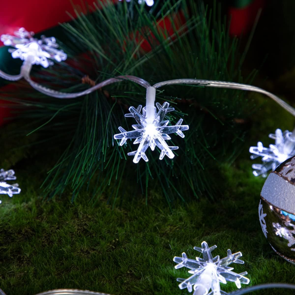 Cadena de Luces LED Copo de Nieve para Decoración - Imagen 8