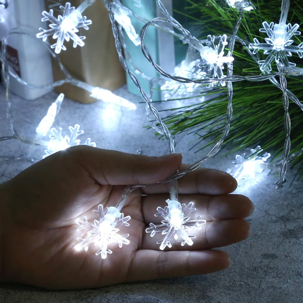 Cadena de Luces LED Copo de Nieve para Decoración - Imagen 5
