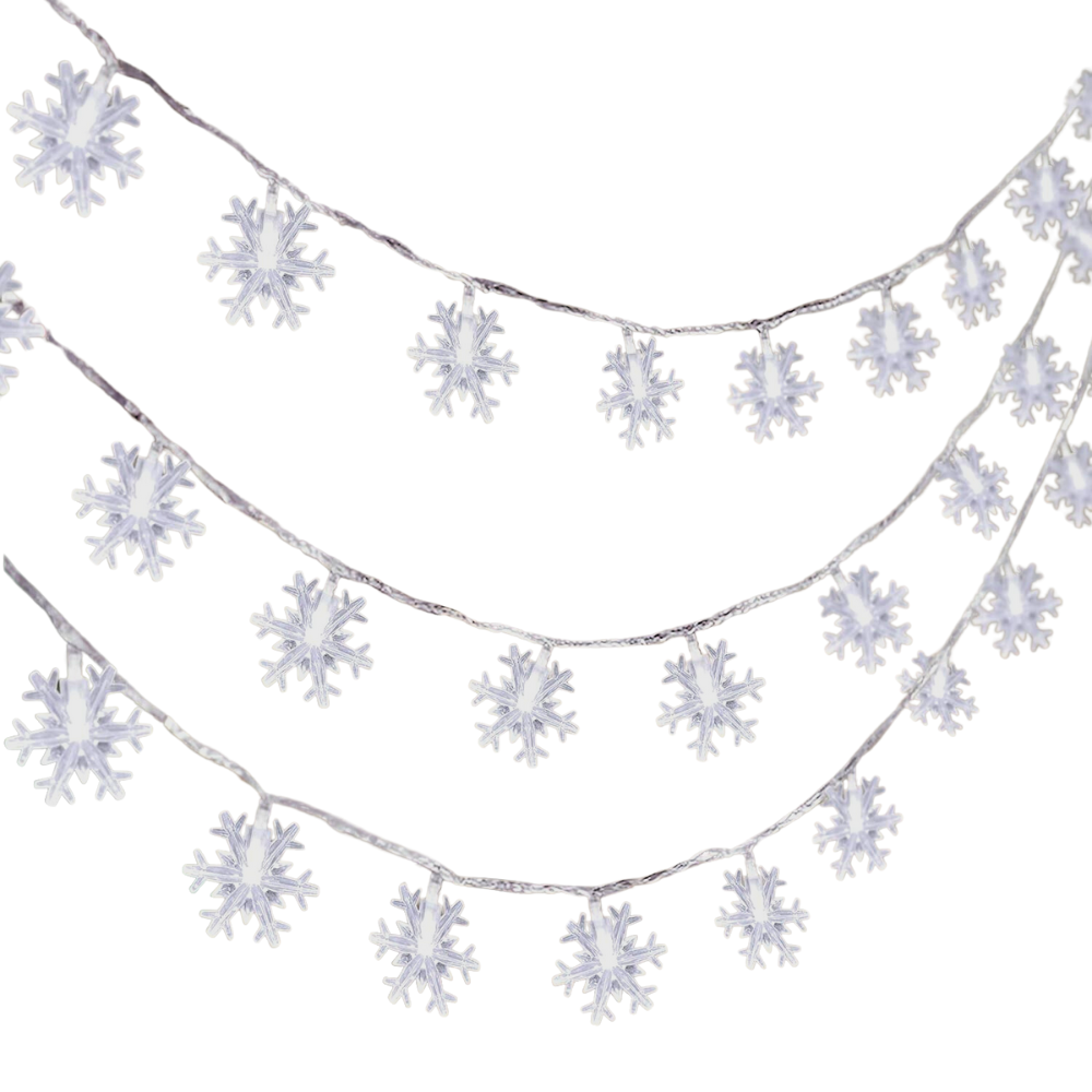 Cadena de Luces LED Copo de Nieve para Decoración