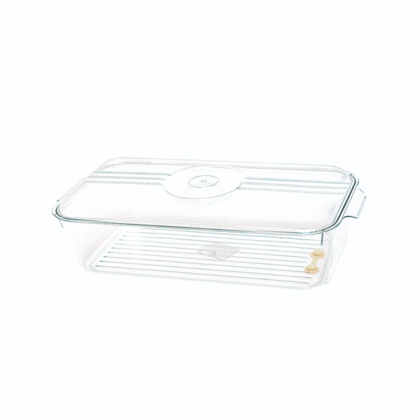 Caja de Almacenamiento Baja para Refrigerador con Drenaje 15 cm