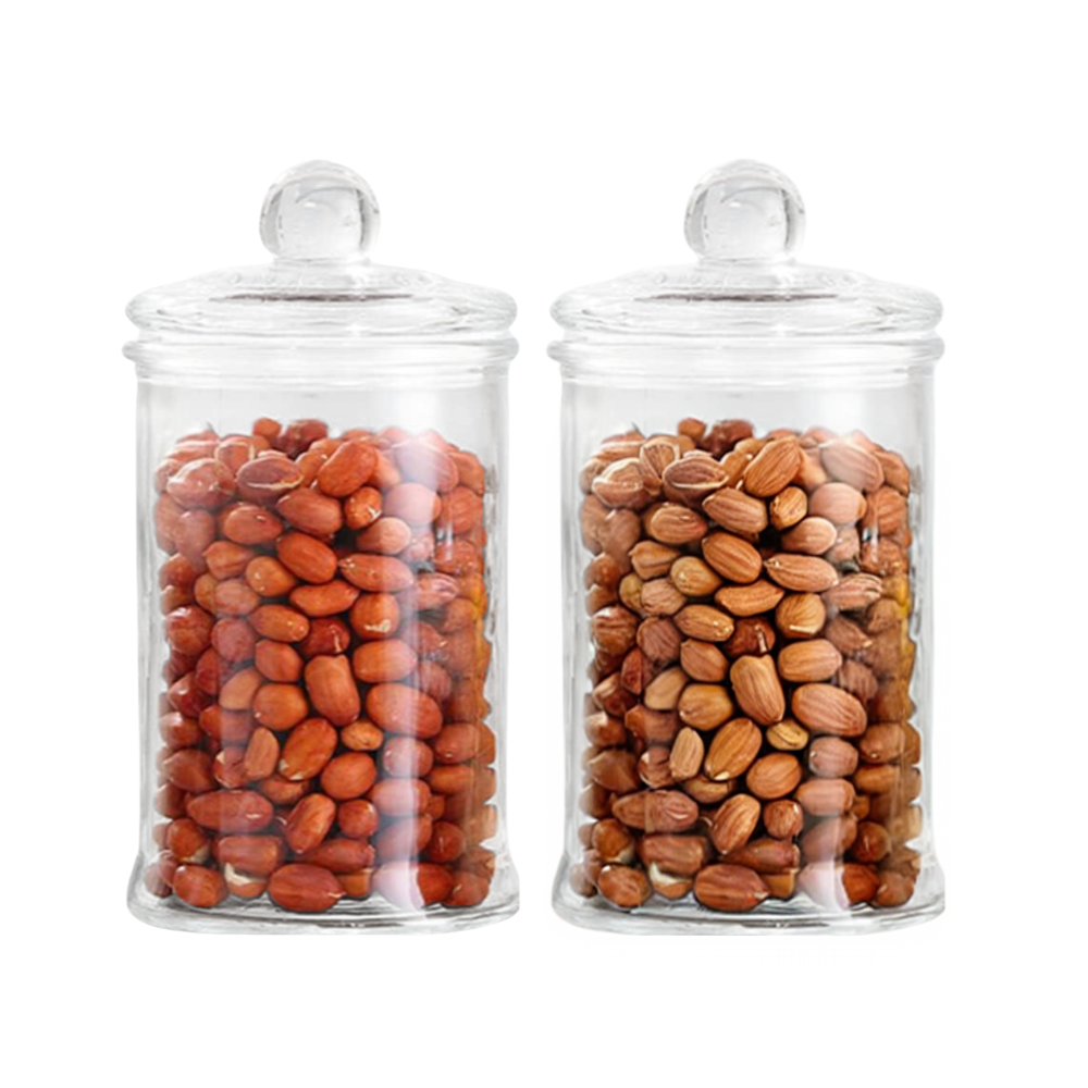 Set de 2 Tarros de Vidrio Hermético Multiuso 350 ml