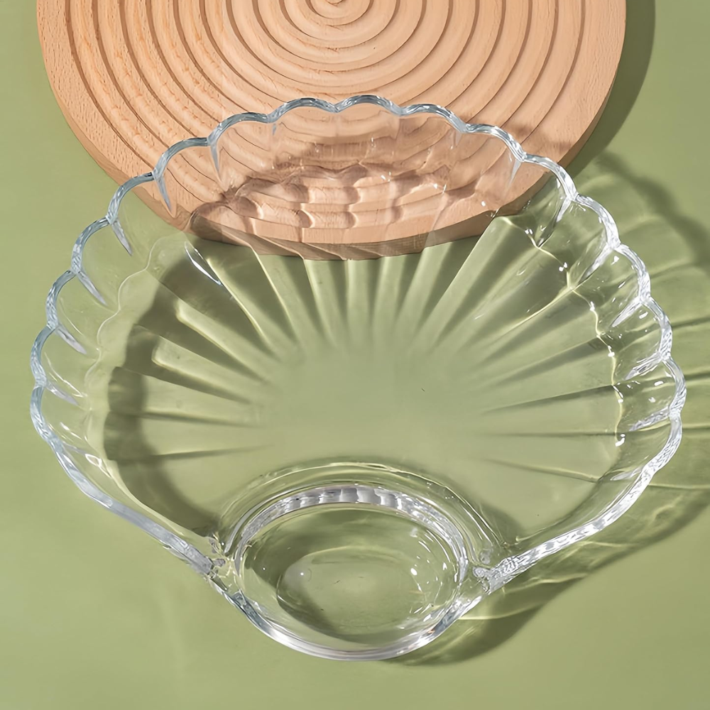 Set de 4 Platos de Vidrio de Concha Marina para Aperitivos - Imagen 4