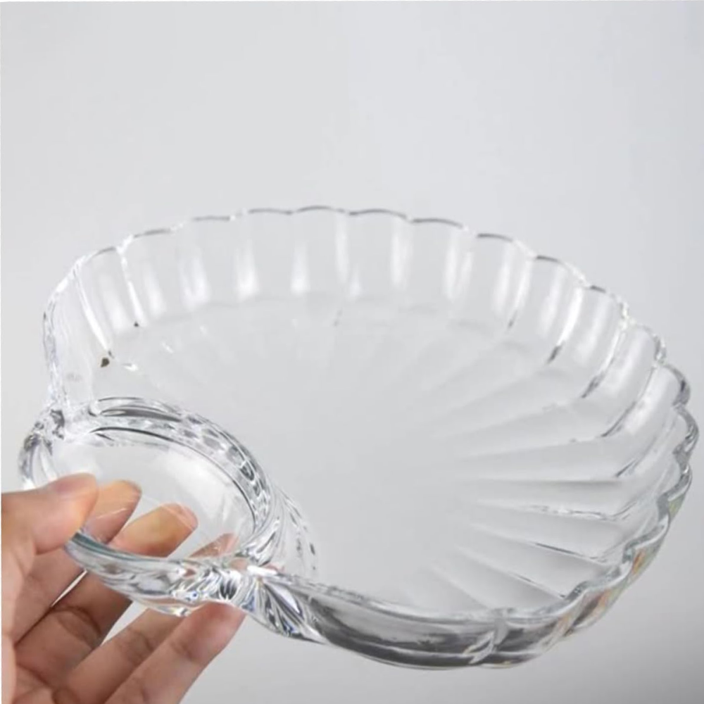 Set de 4 Platos de Vidrio de Concha Marina para Aperitivos - Imagen 6